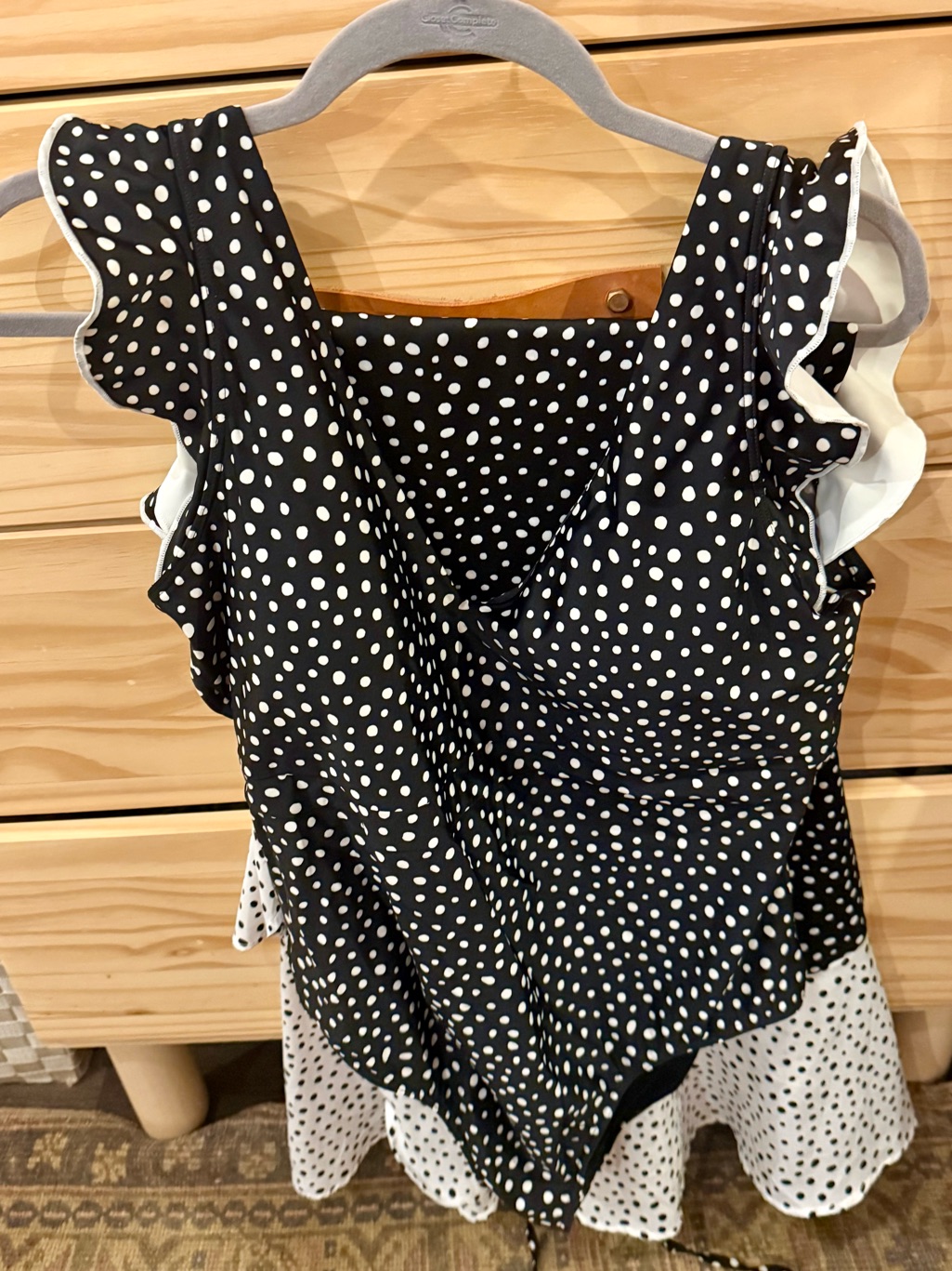 Summersalt Black And White Polka Dot Ruffle One-Piece Swimsuit Plus Wrap Skirt!